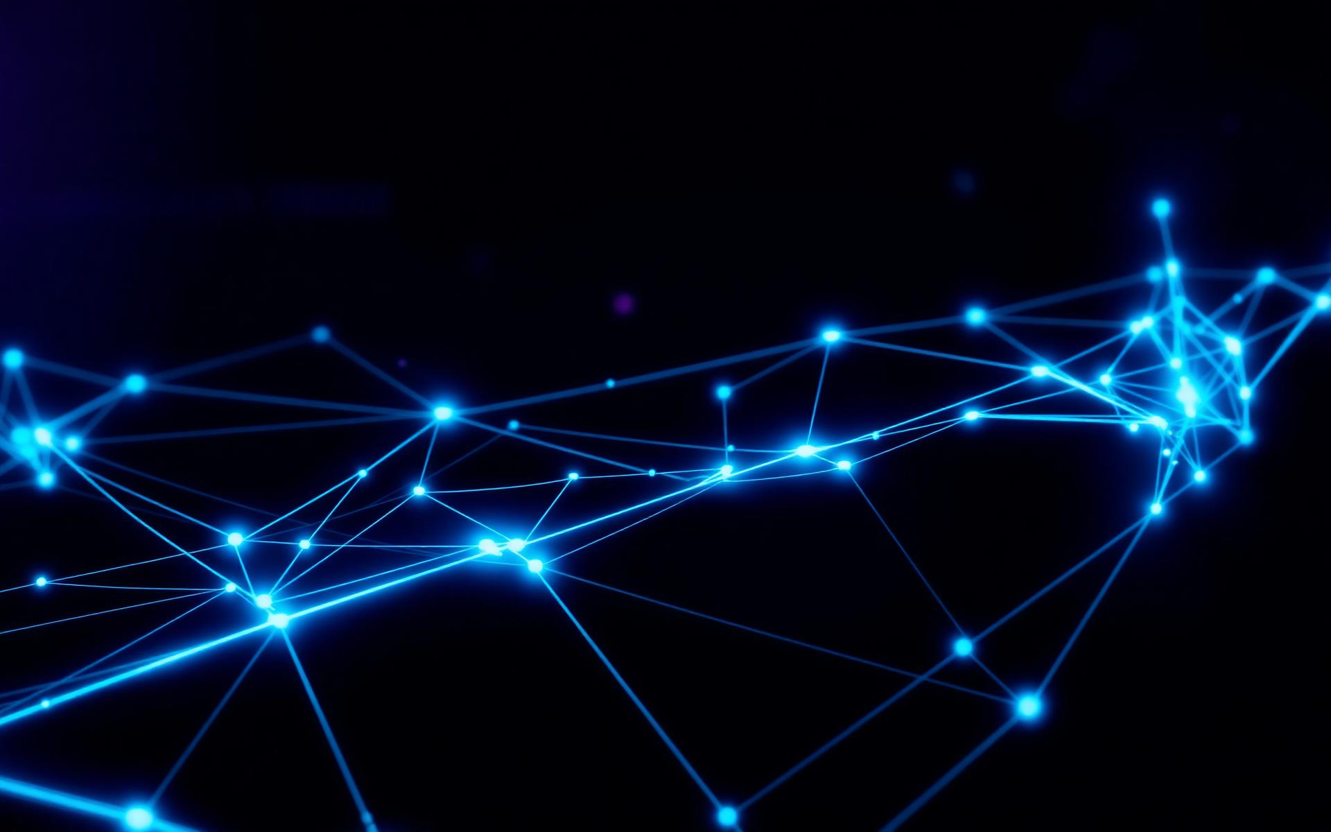 Abstract visualization of a distributed technology network